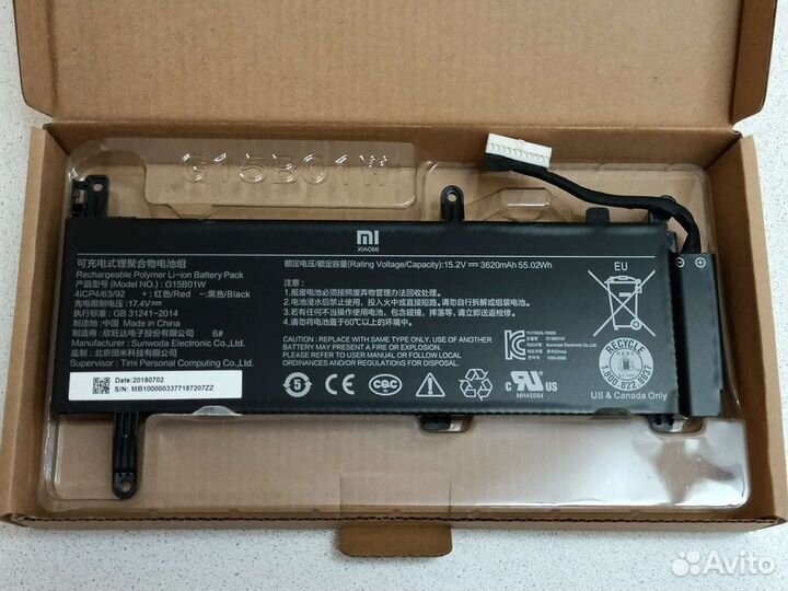 Аккумулятор для ноутбука xiaomi gaming G15B01W