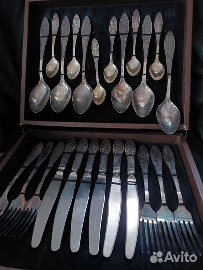 Набор столовых приборов мельхиор СССР