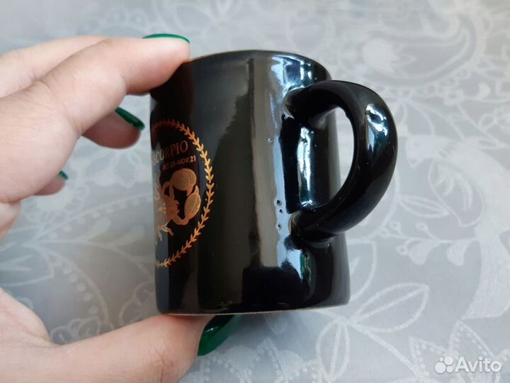 Чашка кофейная черная Знаки зодиака Скорпион