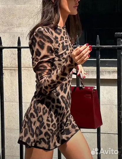 Платье женское леопардовое xxs
