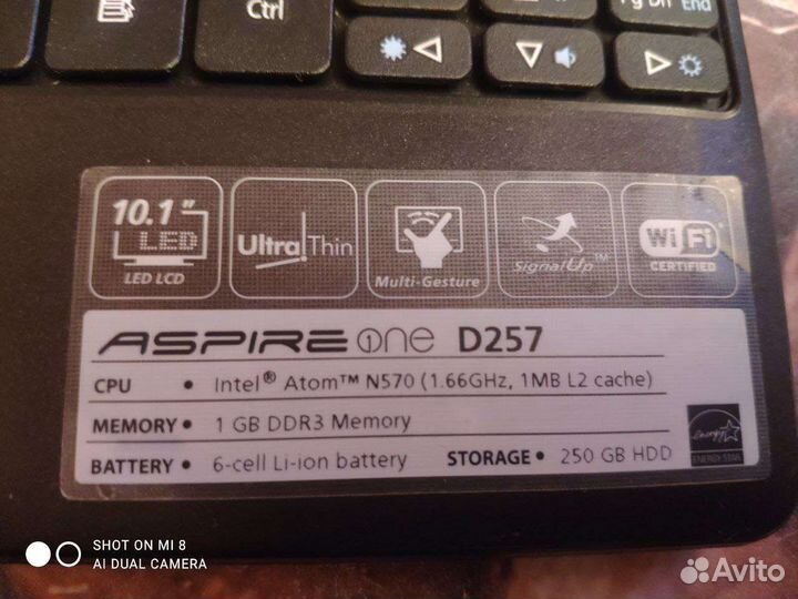 Acer aspire one d257