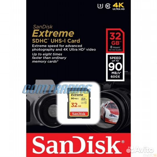 Карта памяти Sandisk Micro sdhc 32Gb(90 mb/s 4K)