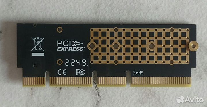 Адаптер М.2 на pcie x16 NVMe SSD