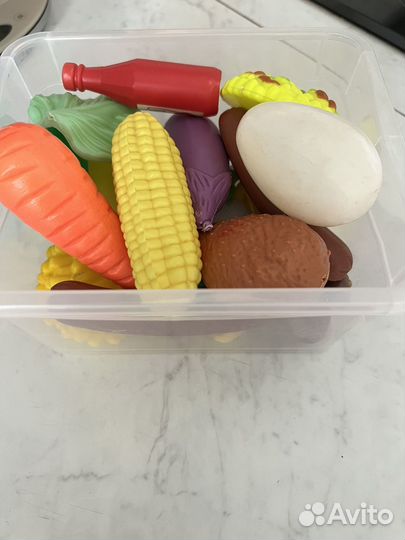 Детский игрушечный набор овощи и фрукты