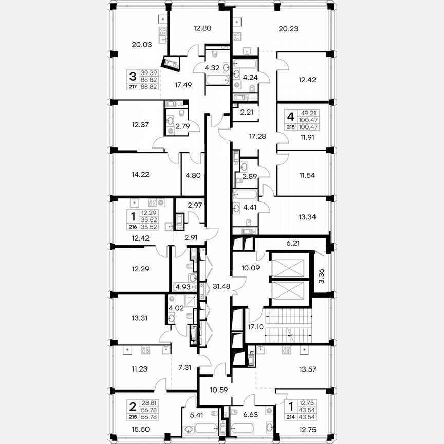 1-к. квартира, 44,7 м², 18/19 эт.