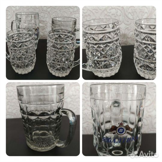 Кружка пивная СССР Богемия хрусталь стекло