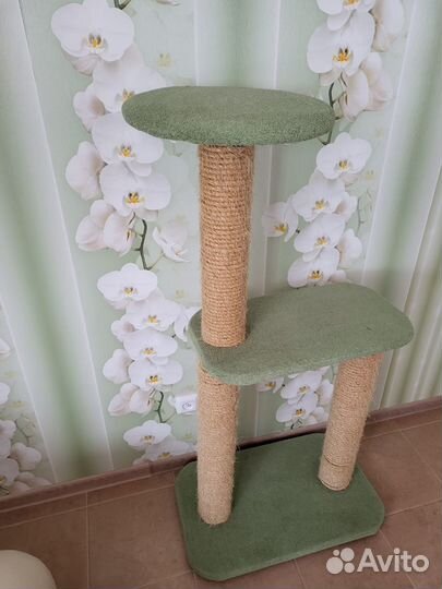 Комплекс для кошек 130х65х40см джутовый 3 уровня