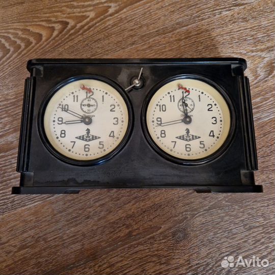 Шахматные часы Янтарь СССР черные