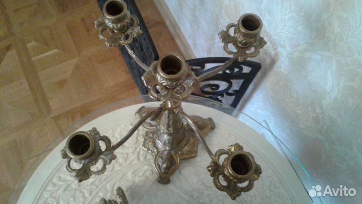 Каминные часы (латунь)