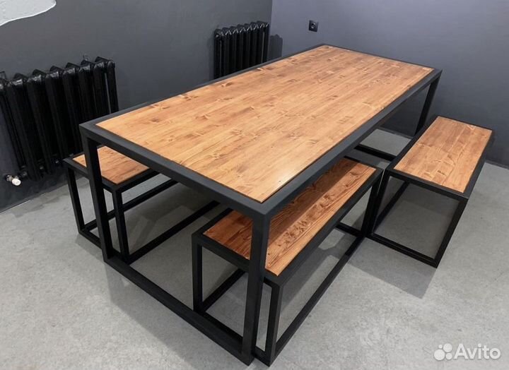 Скамейка садовая лофт