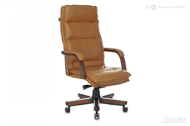 Кресло для руководителя Бюрократ T-9927walnut/must