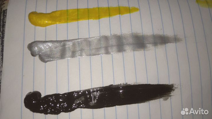 Краски: 3 бутылька гуаши Jovi 250мл (металлик)