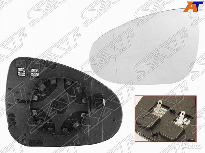 Полотно зеркала VW touareg 11-18 LH обогрев