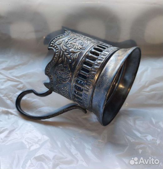 Подстаканник мельхиор СССР Космос