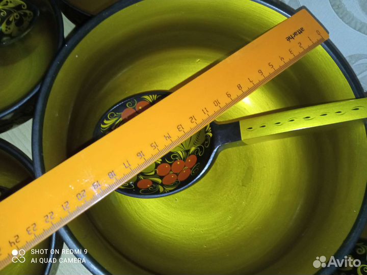 Набор деревянной посуды хохлома