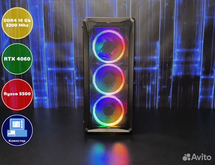 Системный блок AMD5500-RTX4060-16DDR4-VRY14927-A520