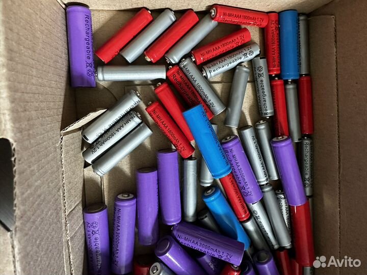 Аккумуляторы 77 шт aa aaa