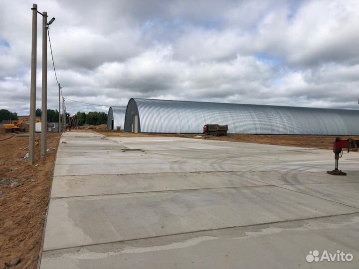 Ангар безкаркасный арочный