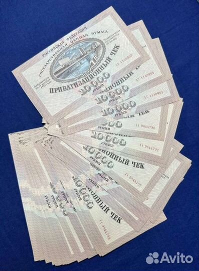 10000 р 1992 года, Приватизационный чек (ваучер)