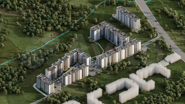 2-к. квартира, 53,6 м², 6/9 эт.