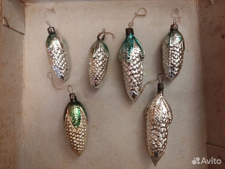 Елочные игрушки СССР ретро стеклянные