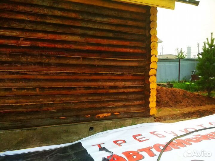 Пескоструй. Шлифовка домов из дерева