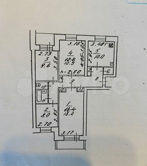 4-к. квартира, 76,6 м², 1/3 эт.