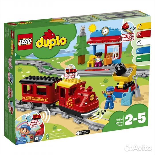 Lego duplo оригинал поезд,рельсы и мост,3 набора