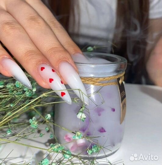 Маникюр наращивание ногтей