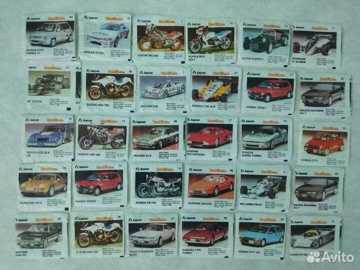 Вкладыши от жевачек