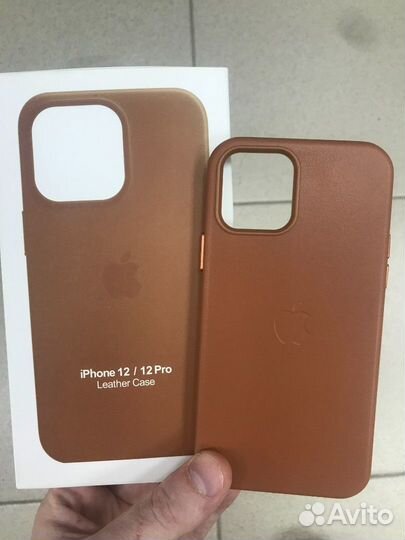 Кожаный чехол iPhone 12/12 Pro