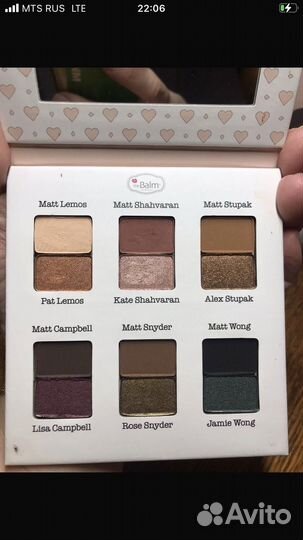 Тени для век the balm