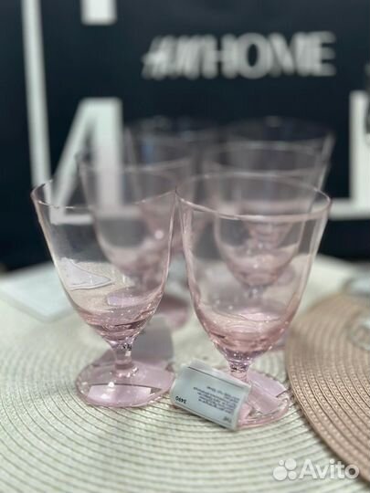 Бокал розовое стеклоH&M Home бокал для шамп