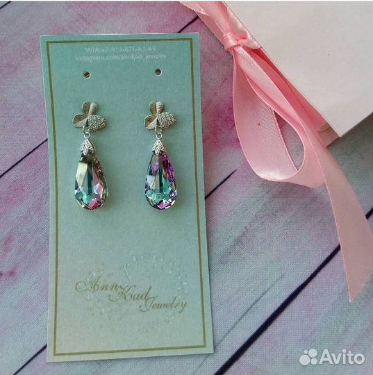 Серьги-пусеты Swarovski