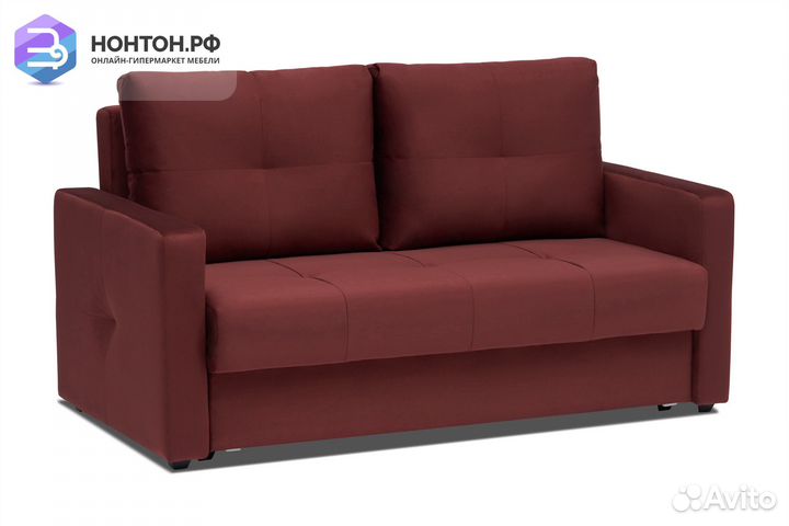 Диван шагающая еврокнижка Вита бордовый