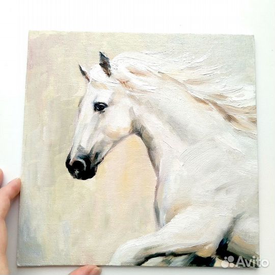 Картина Лошадь портрет лошади маслом 20х20