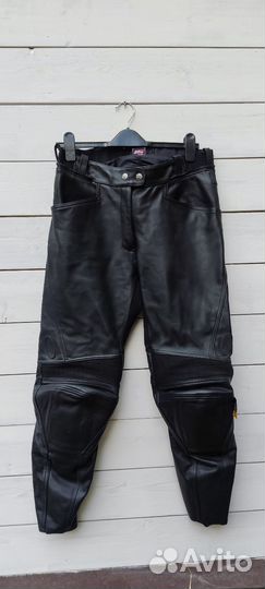 Брюки кожаные. Мото штаны женские 48р