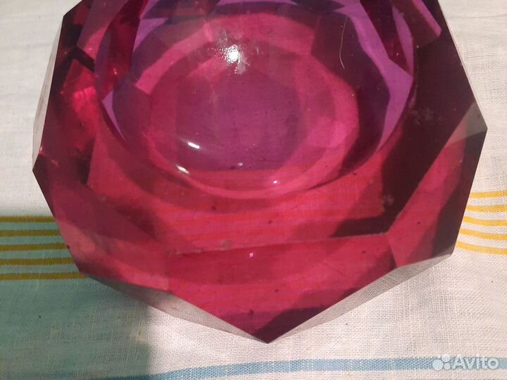 Пепельница СССР оптическое стекло