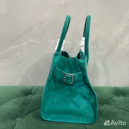 Изумрудная сумка The Row Margaux12 натур.кожа