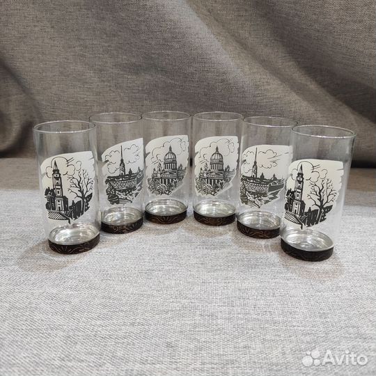 Стаканы Рюмки хрусталь, мельхиор. СССР