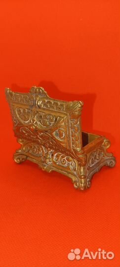 Старинный бронзовый ларец,шкатулка,Россия 19век