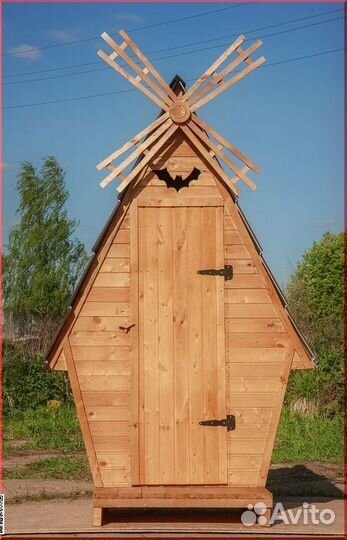 Уличный туалет деревянный JWL461