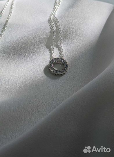 Кулон с цепочкой Сердца Pandora 925