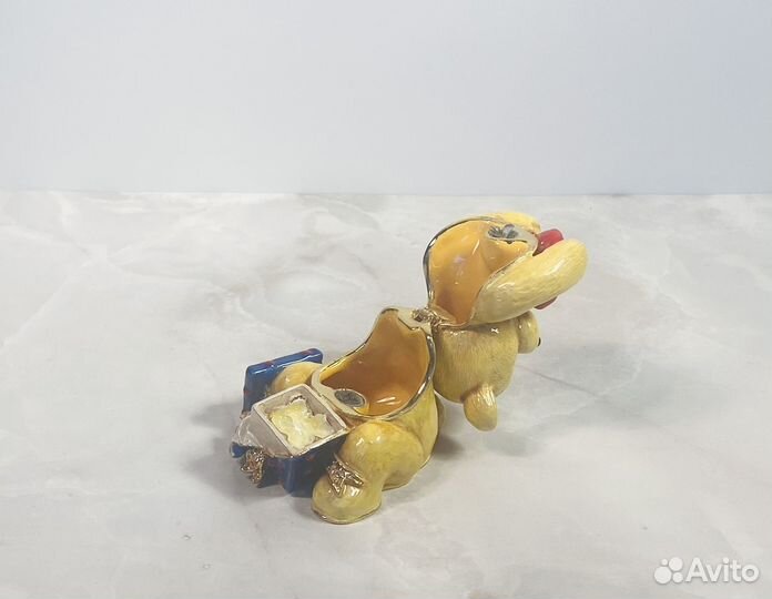 Статуэтка шкатулка мишка футляр для кольца