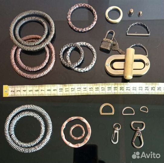 Металлическая фурнитура для сумок кольца карабины