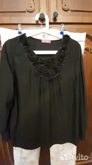 Кофта клетка 48-50 шерсть хлопок