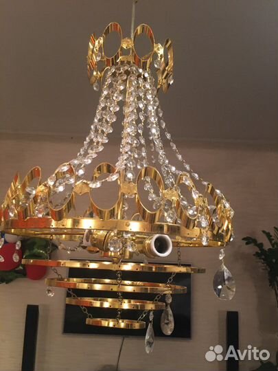 Хрустальная люстра советская