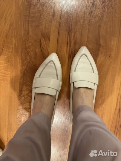 Мюли белые mascotte натуральная кожа 39 размер
