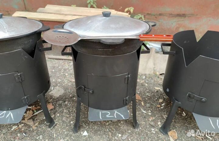 Усиленая Печь под казан 12 литров 3 мм сталь