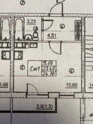 Квартира-студия, 24,7 м², 3/4 эт.